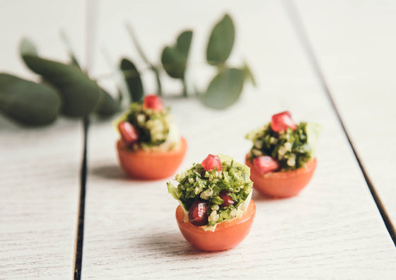 Mini Tabbouleh in Cherry Tomatoe