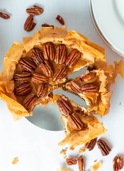 Pecan Baklawa Cheesecake